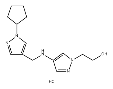 2-(4-{[(1-cyclopentyl-1H-pyrazol-4-yl)methyl]amino}-1H-pyrazol-1-yl)ethanol Structure