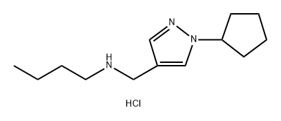 butyl[(1-cyclopentyl-1H-pyrazol-4-yl)methyl]amine Structure