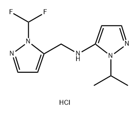 N-{[1-(difluoromethyl)-1H-pyrazol-5-yl]methyl}-1-isopropyl-1H-pyrazol-5-amine Structure