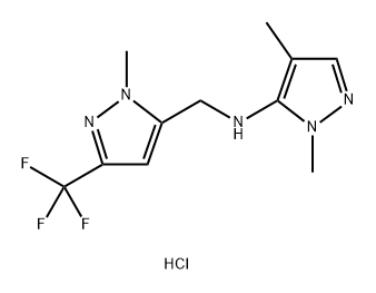 1,4-dimethyl-N-{[1-methyl-3-(trifluoromethyl)-1H-pyrazol-5-yl]methyl}-1H-pyrazol-5-amine Structure