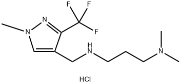 N,N-dimethyl-N'-{[1-methyl-3-(trifluoromethyl)-1H-pyrazol-4-yl]methyl}propane-1,3-diamine Structure