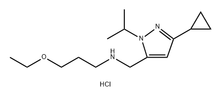 (3-cyclopropyl-1-isopropyl-1H-pyrazol-5-yl)methyl](3-ethoxypropyl)amine Structure