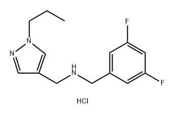 1-(3,5-difluorophenyl)-N-[(1-propyl-1H-pyrazol-4-yl)methyl]methanamine Structure