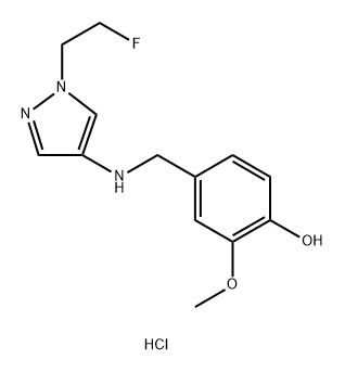 4-({[1-(2-fluoroethyl)-1H-pyrazol-4-yl]amino}methyl)-2-methoxyphenol Structure