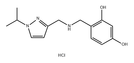 4-({[(1-isopropyl-1H-pyrazol-3-yl)methyl]amino}methyl)benzene-1,3-diol Structure