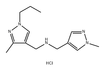 1-(3-methyl-1-propyl-1H-pyrazol-4-yl)-N-[(1-methyl-1H-pyrazol-4-yl)methyl]methanamine Structure