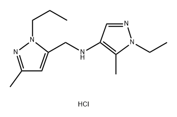 1-ethyl-5-methyl-N-[(3-methyl-1-propyl-1H-pyrazol-5-yl)methyl]-1H-pyrazol-4-amine Structure