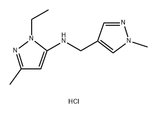 1-ethyl-3-methyl-N-[(1-methyl-1H-pyrazol-4-yl)methyl]-1H-pyrazol-5-amine Structure