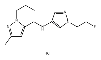 1-(2-fluoroethyl)-N-[(3-methyl-1-propyl-1H-pyrazol-5-yl)methyl]-1H-pyrazol-4-amine Structure