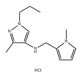 3-methyl-N-[(1-methyl-1H-pyrrol-2-yl)methyl]-1-propyl-1H-pyrazol-4-amine 구조식 이미지