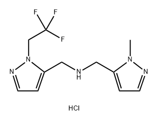 1-(1-methyl-1H-pyrazol-5-yl)-N-{[1-(2,2,2-trifluoroethyl)-1H-pyrazol-5-yl]methyl}methanamine Structure