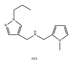 1-(1-methyl-1H-pyrrol-2-yl)-N-[(1-propyl-1H-pyrazol-4-yl)methyl]methanamine Structure