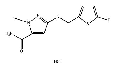 3-{[(5-fluoro-2-thienyl)methyl]amino}-1-methyl-1H-pyrazole-5-carboxamide Structure