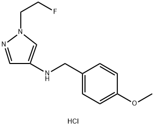 1-(2-fluoroethyl)-N-(4-methoxybenzyl)-1H-pyrazol-4-amine Structure