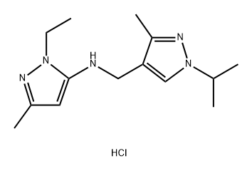 1-ethyl-N-[(1-isopropyl-3-methyl-1H-pyrazol-4-yl)methyl]-3-methyl-1H-pyrazol-5-amine Structure