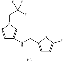 N-[(5-fluoro-2-thienyl)methyl]-1-(2,2,2-trifluoroethyl)-1H-pyrazol-4-amine Structure