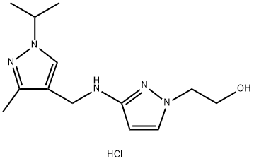 2-(3-{[(1-isopropyl-3-methyl-1H-pyrazol-4-yl)methyl]amino}-1H-pyrazol-1-yl)ethanol Structure