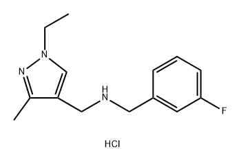 1-(1-ethyl-3-methyl-1H-pyrazol-4-yl)-N-(3-fluorobenzyl)methanamine Structure