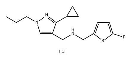 1-(3-cyclopropyl-1-propyl-1H-pyrazol-4-yl)-N-[(5-fluoro-2-thienyl)methyl]methanamine Structure