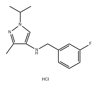 N-(3-fluorobenzyl)-1-isopropyl-3-methyl-1H-pyrazol-4-amine Structure