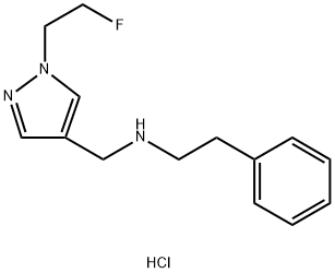 {[1-(2-fluoroethyl)-1H-pyrazol-4-yl]methyl}(2-phenylethyl)amine Structure