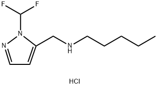 {[1-(difluoromethyl)-1H-pyrazol-5-yl]methyl}pentylamine Structure