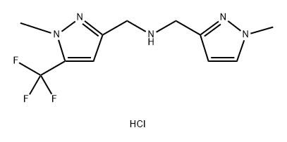 1-(1-methyl-1H-pyrazol-3-yl)-N-{[1-methyl-5-(trifluoromethyl)-1H-pyrazol-3-yl]methyl}methanamine Structure