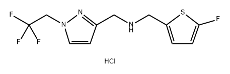 1-(5-fluoro-2-thienyl)-N-{[1-(2,2,2-trifluoroethyl)-1H-pyrazol-3-yl]methyl}methanamine Structure