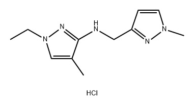 1-ethyl-4-methyl-N-[(1-methyl-1H-pyrazol-3-yl)methyl]-1H-pyrazol-3-amine Structure