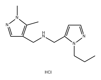 1-(1,5-dimethyl-1H-pyrazol-4-yl)-N-[(1-propyl-1H-pyrazol-5-yl)methyl]methanamine Structure