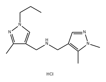 1-(1,5-dimethyl-1H-pyrazol-4-yl)-N-[(3-methyl-1-propyl-1H-pyrazol-4-yl)methyl]methanamine Structure