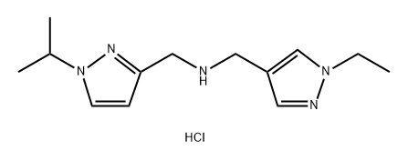 1-(1-ethyl-1H-pyrazol-4-yl)-N-[(1-isopropyl-1H-pyrazol-3-yl)methyl]methanamine Structure