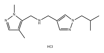 1-(1,4-dimethyl-1H-pyrazol-5-yl)-N-[(1-isobutyl-1H-pyrazol-4-yl)methyl]methanamine Structure