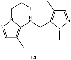 N-[(1,4-dimethyl-1H-pyrazol-5-yl)methyl]-1-(2-fluoroethyl)-4-methyl-1H-pyrazol-5-amine Structure