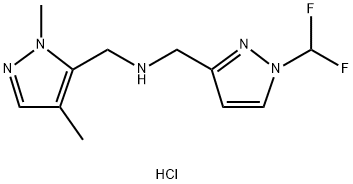 1-[1-(difluoromethyl)-1H-pyrazol-3-yl]-N-[(1,4-dimethyl-1H-pyrazol-5-yl)methyl]methanamine Structure