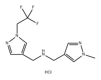 1-(1-methyl-1H-pyrazol-4-yl)-N-{[1-(2,2,2-trifluoroethyl)-1H-pyrazol-4-yl]methyl}methanamine Structure