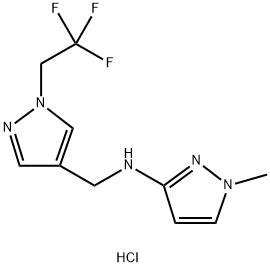 1-methyl-N-{[1-(2,2,2-trifluoroethyl)-1H-pyrazol-4-yl]methyl}-1H-pyrazol-3-amine Structure