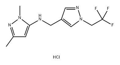 1,3-dimethyl-N-{[1-(2,2,2-trifluoroethyl)-1H-pyrazol-4-yl]methyl}-1H-pyrazol-5-amine Structure