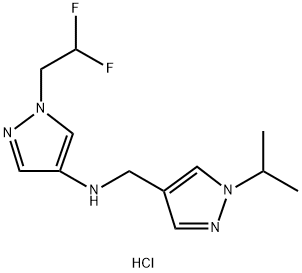 1-(2,2-difluoroethyl)-N-[(1-isopropyl-1H-pyrazol-4-yl)methyl]-1H-pyrazol-4-amine Structure