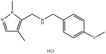 1-(1,4-dimethyl-1H-pyrazol-5-yl)-N-(4-methoxybenzyl)methanamine Structure