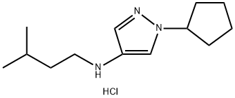 1-cyclopentyl-N-(3-methylbutyl)-1H-pyrazol-4-amine Structure