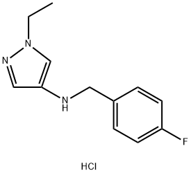 1-ethyl-N-(4-fluorobenzyl)-1H-pyrazol-4-amine Structure