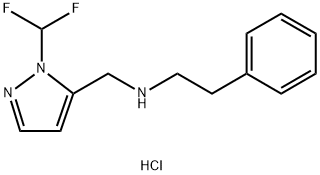 {[1-(difluoromethyl)-1H-pyrazol-5-yl]methyl}(2-phenylethyl)amine Structure