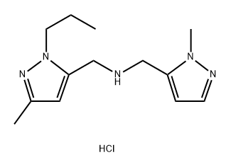 1-(3-methyl-1-propyl-1H-pyrazol-5-yl)-N-[(1-methyl-1H-pyrazol-5-yl)methyl]methanamine Structure