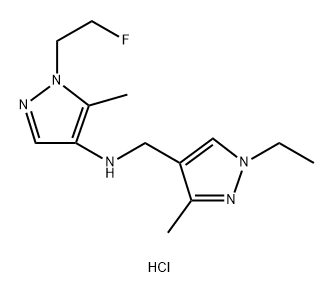 N-[(1-ethyl-3-methyl-1H-pyrazol-4-yl)methyl]-1-(2-fluoroethyl)-5-methyl-1H-pyrazol-4-amine Structure