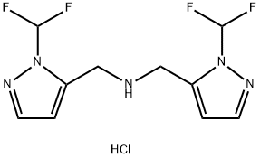 bis{[1-(difluoromethyl)-1H-pyrazol-5-yl]methyl}amine Structure