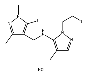 N-[(5-fluoro-1,3-dimethyl-1H-pyrazol-4-yl)methyl]-1-(2-fluoroethyl)-4-methyl-1H-pyrazol-5-amine Structure