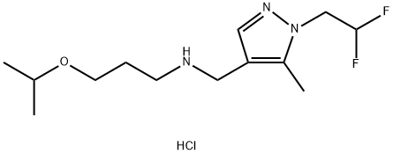 {[1-(2,2-difluoroethyl)-5-methyl-1H-pyrazol-4-yl]methyl}(3-isopropoxypropyl)amine Structure