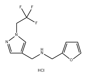 1-(2-furyl)-N-{[1-(2,2,2-trifluoroethyl)-1H-pyrazol-4-yl]methyl}methanamine Structure