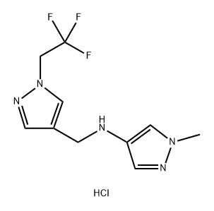 1-methyl-N-{[1-(2,2,2-trifluoroethyl)-1H-pyrazol-4-yl]methyl}-1H-pyrazol-4-amine Structure